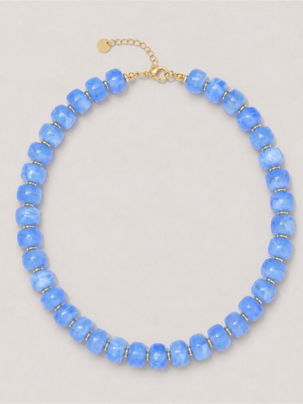 New! Light Blue Beaded Dopamine Necklace NWOT